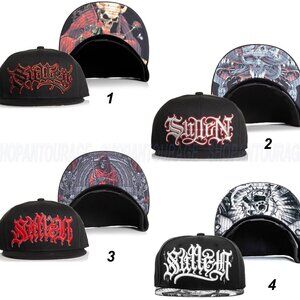 Sullen Art Collective New Premium Skull Tattoo Snapback Flat Hat Cap | 4 Styles